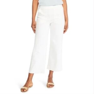 NIC+ZOE All Day Slim Wide White Crop Denim Pants
